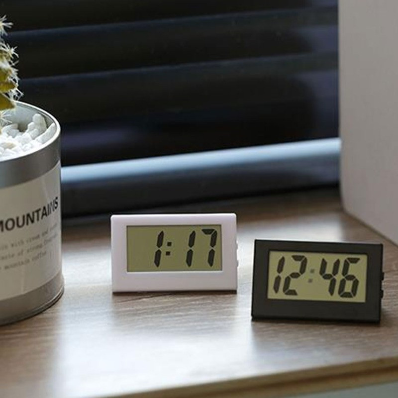 Αρχική Μίνι LCD ψηφιακό ρολόι ταμπλό Επιτραπέζιο Σίγαση φορητό ρολόι ηλικιωμένων Υπνοδωμάτιο Απλό μικρό ηλεκτρονικό ρολόι Ψηφιακό ρολόι
