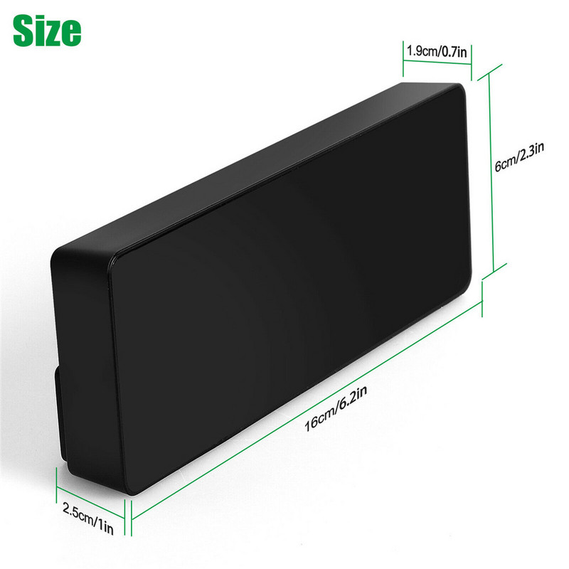 Digitális LED asztali ébresztőóra nagy tükör kijelző USB szundi hőmérséklet mód