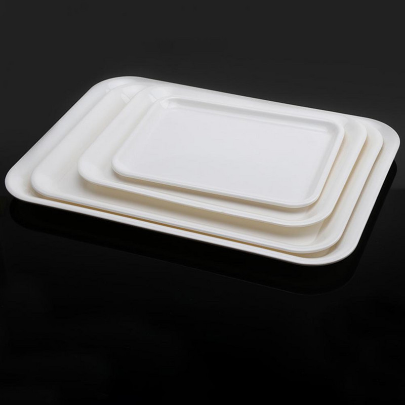 Praktiska pasniegšanas paplāte Karstumizturīga Lieljaudas tējas paplāte Taisnstūra formas koka paplātes pārtikas plastmasas paplātei