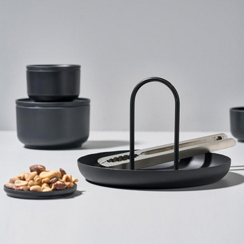 Настолна тава за съхранение Nordic пластмасови кръгли подноси за бижута Всекидневна Кухненска маса Поднос за храна Снек Чиния с дръжка Home Decor