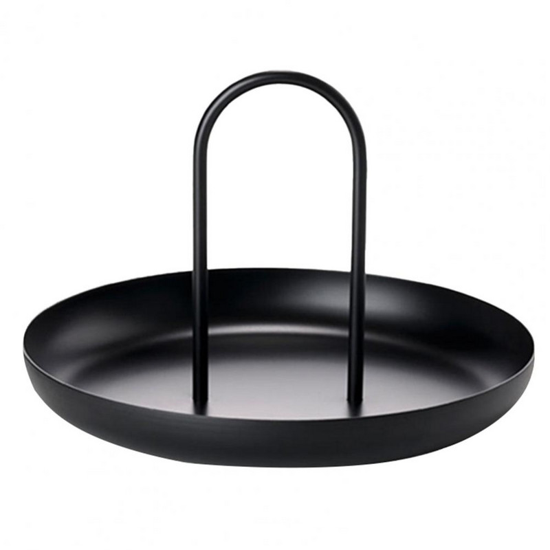 Stolna ladica za pohranu, nordijske plastične okrugle ladice za nakit, dnevni boravak, kuhinjski stol, poslužavnik za obroke, grickalice, tanjur s ručkom, uređenje doma