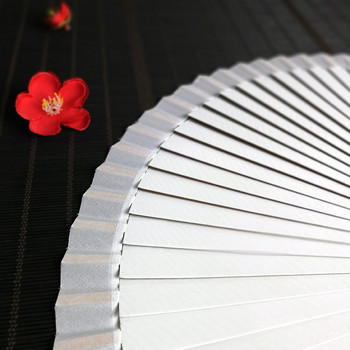 Сгъваем вентилатор дървен ръчен копринен плат Направи си сам китайски сгъваем вентилатор дървен бамбуков античен сгъваем вентилатор направи си сам ръчни вентилатори сватбено бяло