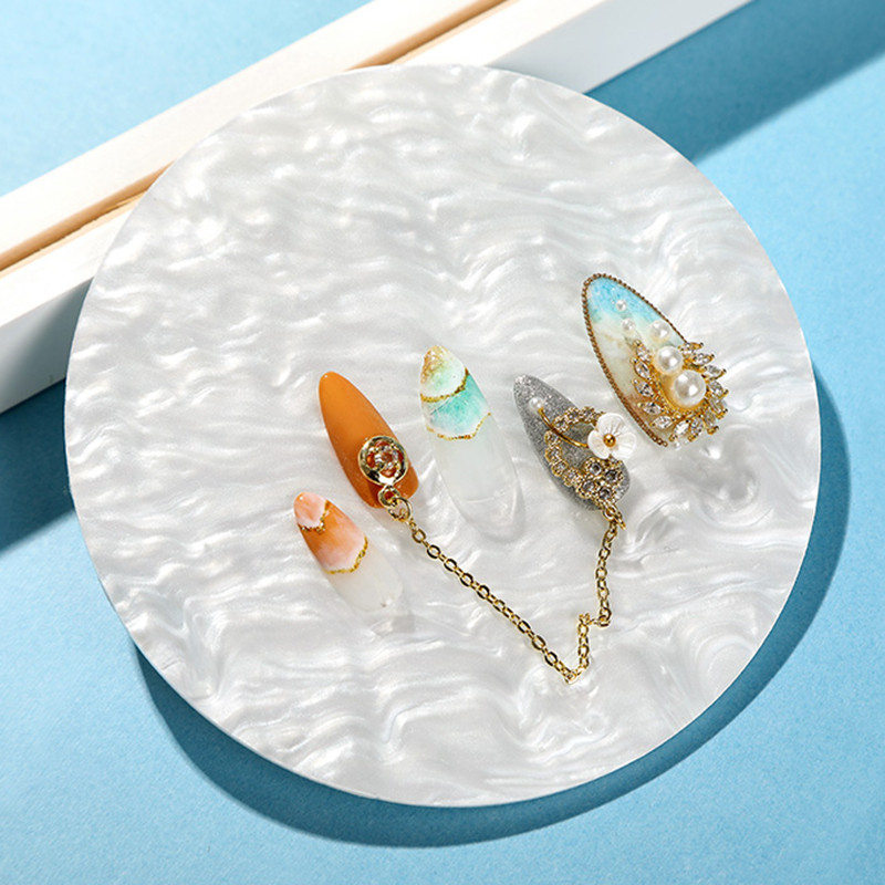 1 τεμ. Ρητίνη αποθήκευσης ζωγραφισμένο με κοχύλι δίσκος παλέτας κολιέ δαχτυλίδι σκουλαρίκι κοσμήματα πίνακας προβολής δημιουργική διακόσμηση κουτί αποθήκευσης