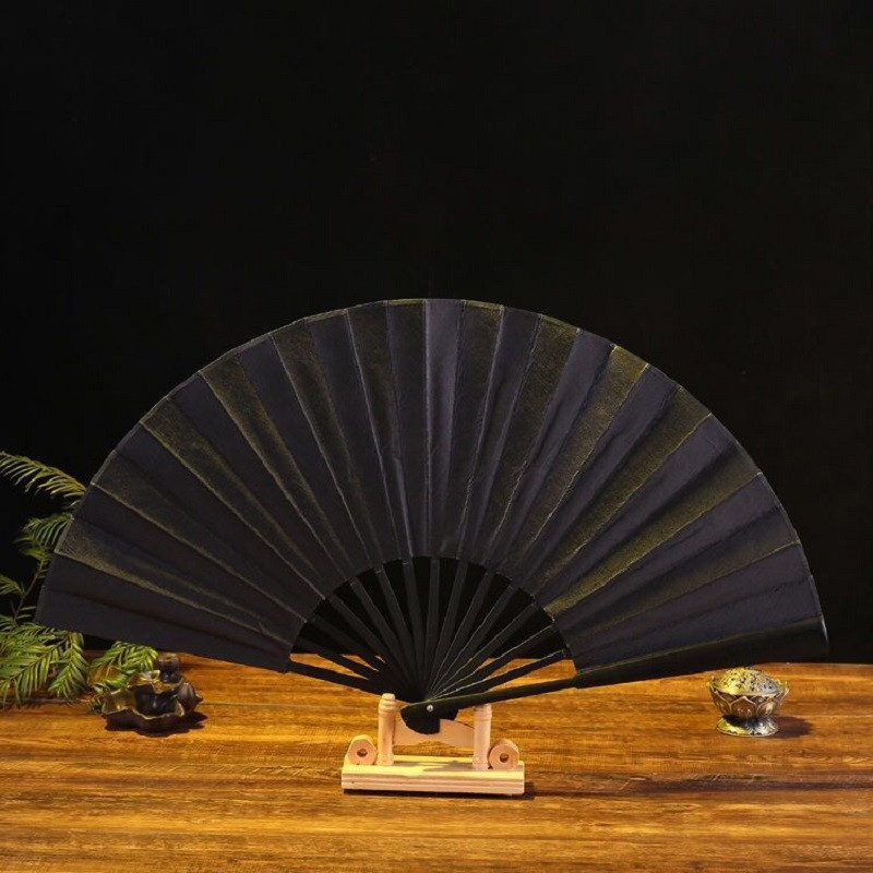 Μεταξωτός κινέζικος πτυσσόμενος ανεμιστήρας Vintage ανεμιστήρας χεριών Ξύλινο μπαμπού DIY Craft Painting Party Decoration Δώρο για ζωγραφική καλλιγραφίας