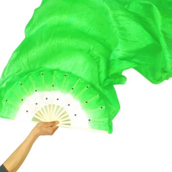 Dance Fans Ανθεκτικά 5 Χρώματα Silk Fan Right Hands Willowy Rivet Fixed Dancer Veils for Stage Performance Fã Especial Para Dança