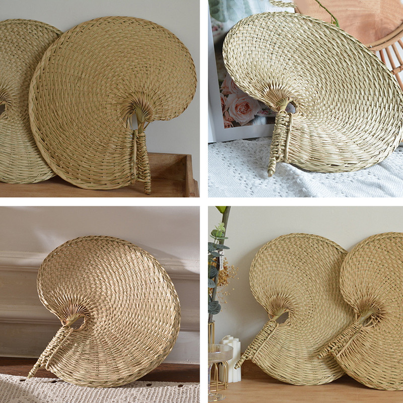 1kom ručnih lepeza Ručno izrađene lepeze od ratana za vjenčanje Prirodne lepeze od palminog lišća Pletene lepeze Zidni umjetnički ukrasi za ukrase na farmi
