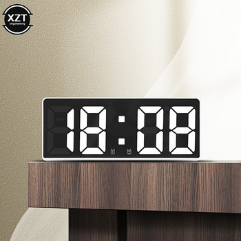 Έξυπνα ρολόγια LED Φωνητικός έλεγχος Ψηφιακό Ξυπνητήρι Θερμοκρασία Αναβολή Νυχτερινή λειτουργία Επιτραπέζιο Ρολόι Ψηφιακό Ρολόι Μεγάλης Οθόνης