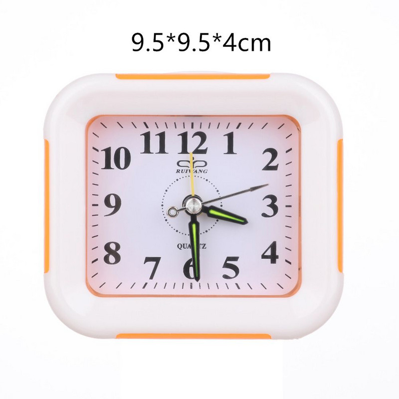 Ceas deșteptător cu cuarț cu lumină de noapte No Tick Snooze Ceasuri mici de noptieră