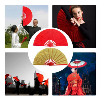 Китайски кунг-фу вентилатор ръчен вентилатор за бойни изкуства TaiChi бойни изкуства танц сгъваем ръчен вентилатор за музикален фестивал дори парти