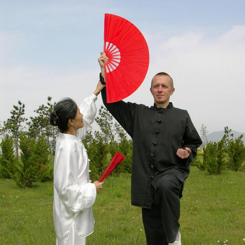Ķīniešu kung fu fanu rokas ventilators cīņas mākslai TaiChi cīņas mākslas deju saliekamais rokas ventilators mūzikas festivālam, pat ballītei