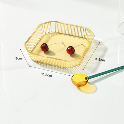 Paplātes apdares paplātes organizators Kosmētikas uzglabāšanas kaste Mājas apdares šķīvis augļiem kafijas tase Žāvētu augļu uzglabāšanas statīvs galddatora plaukts