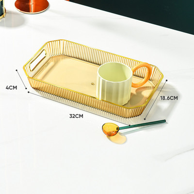 Paplātes apdares paplātes organizators Kosmētikas uzglabāšanas kaste Mājas apdares šķīvis augļiem kafijas tase Žāvētu augļu uzglabāšanas statīvs galddatora plaukts