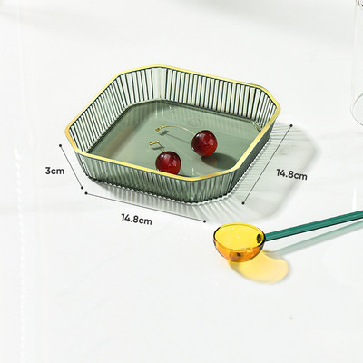 Paplātes apdares paplātes organizators Kosmētikas uzglabāšanas kaste Mājas apdares šķīvis augļiem kafijas tase Žāvētu augļu uzglabāšanas statīvs galddatora plaukts