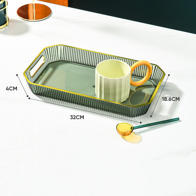 Paplātes apdares paplātes organizators Kosmētikas uzglabāšanas kaste Mājas apdares šķīvis augļiem kafijas tase Žāvētu augļu uzglabāšanas statīvs galddatora plaukts
