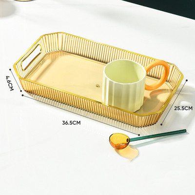 Paplātes apdares paplātes organizators Kosmētikas uzglabāšanas kaste Mājas apdares šķīvis augļiem kafijas tase Žāvētu augļu uzglabāšanas statīvs galddatora plaukts