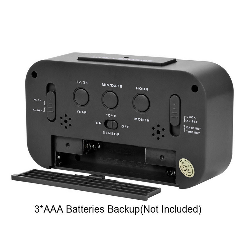 LED digitālais modinātājs liels displejs ar kalendāru mājas birojam ceļojumu galda pulkstenis elektroniskais bērnu pulkstenis modinātājs