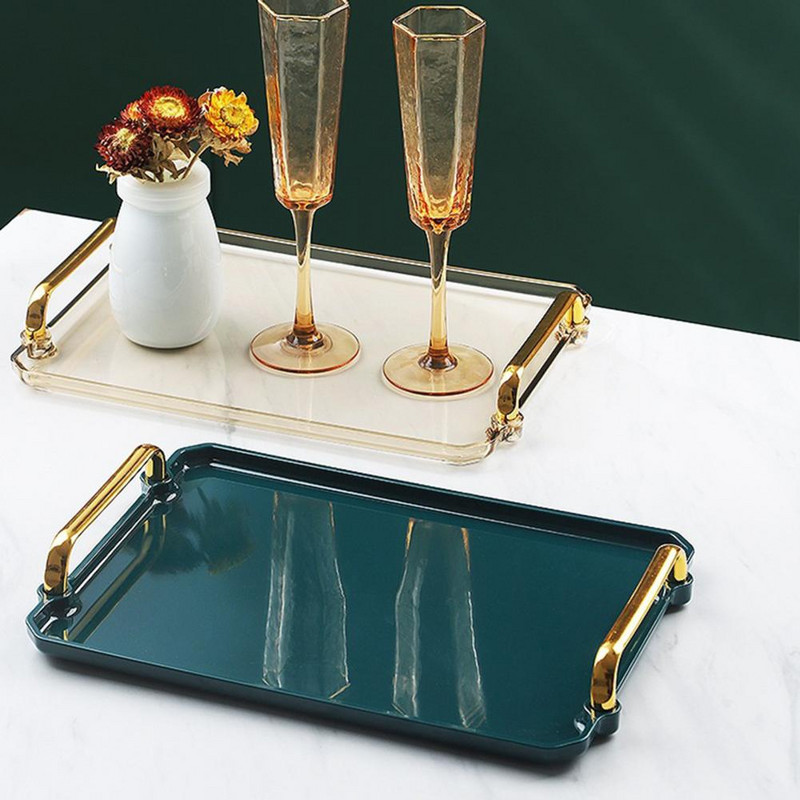 Taisnstūrveida paplāte plastmasas augļu šķīvju desertu uzkodu paplāte Virtuves organizators Uzglabāšanas paplāte platos fruteira тарелки для еды