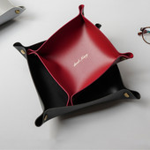 1PC PU ādas glabāšanas kaste Galda paplāte Rotaslietas Kosmētiskais Tālrunis Atslēga Maks Monētu grozs Saliekams uzglabāšanas futrālis Galda organizators