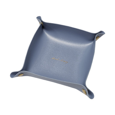 1PC PU ādas glabāšanas kaste Galda paplāte Rotaslietas Kosmētiskais Tālrunis Atslēga Maks Monētu grozs Saliekams uzglabāšanas futrālis Galda organizators