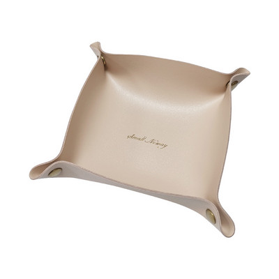 1PC PU ādas glabāšanas kaste Galda paplāte Rotaslietas Kosmētiskais Tālrunis Atslēga Maks Monētu grozs Saliekams uzglabāšanas futrālis Galda organizators