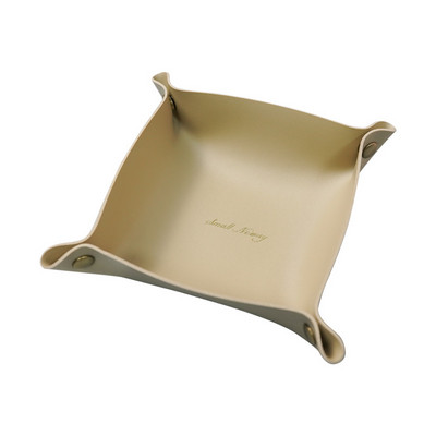 1PC PU ādas glabāšanas kaste Galda paplāte Rotaslietas Kosmētiskais Tālrunis Atslēga Maks Monētu grozs Saliekams uzglabāšanas futrālis Galda organizators