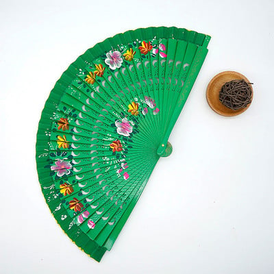 Hozzáillő Összecsukható Legyező Spanyol Cheongsam Tánc Kézi Legyezők Kézi Nyomtatás Fából Csont Előadás Ajándékok Díszek Dekoráció