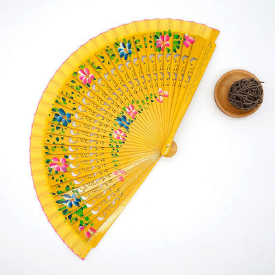 Hozzáillő Összecsukható Legyező Spanyol Cheongsam Tánc Kézi Legyezők Kézi Nyomtatás Fából Csont Előadás Ajándékok Díszek Dekoráció