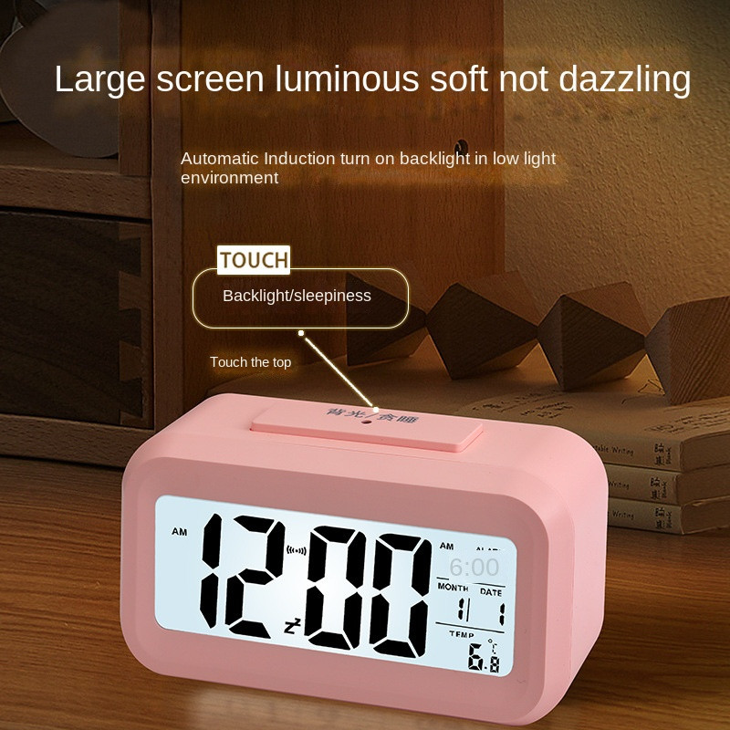 Galds Digitālais pulkstenis Galds Elektroniskais pulkstenis Skaņas Kontrole Fona apgaismojums 12/24 Modinātājs Zvana signāli Guļamistabas Gultas Bērni Mājas Iekārtojums