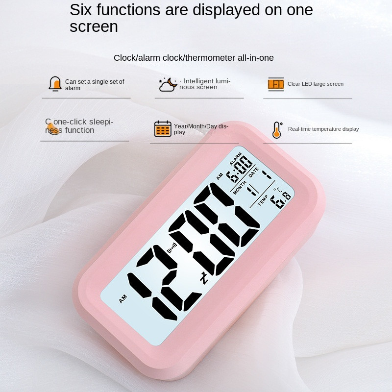 Galds Digitālais pulkstenis Galds Elektroniskais pulkstenis Skaņas Kontrole Fona apgaismojums 12/24 Modinātājs Zvana signāli Guļamistabas Gultas Bērni Mājas Iekārtojums