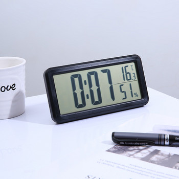 Северен цифров будилник Прост настолен часовник Захранван от батерии LED електронен часовник Декорации за бюро за всекидневна Спалня