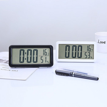 Северен цифров будилник Прост настолен часовник Захранван от батерии LED електронен часовник Декорации за бюро за всекидневна Спалня