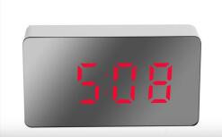 LED daudzfunkcionāls spogulis pulkstenis digitālais modinātājs atlikšanas displeja laiks nakts LCD gaismas galds galddators USB 5v/bez akumulatora mājas dekors