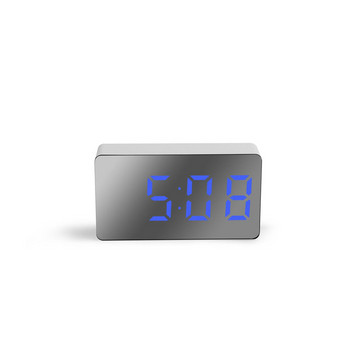 LED Πολυλειτουργικό ρολόι καθρέφτη Ψηφιακό ξυπνητήρι Εμφάνιση ώρας αναβολής Νυχτερινό φως LCD Επιτραπέζιο επιτραπέζιο USB 5v/Χωρίς μπαταρία Διακόσμηση σπιτιού