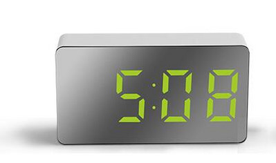 LED daudzfunkcionāls spogulis pulkstenis digitālais modinātājs atlikšanas displeja laiks nakts LCD gaismas galds galddators USB 5v/bez akumulatora mājas dekors