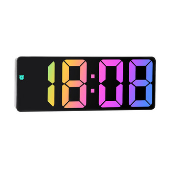 Ψηφιακό Ξυπνητήρι Οθόνη LED Ηλεκτρονικό Ρολόι Πολύχρωμο Ξυπνητήρι με μεγάλη οθόνη δίπλα στο κρεβάτι Φωνητικός έλεγχος Τραπεζορολόγια Διακόσμηση σπιτιού