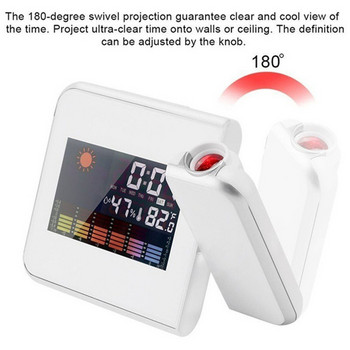 Ρολόι προβολής Μετεωρολογικός σταθμός LCD Θερμόμετρο Υγρόμετρο Αναβολή Ξυπνητήρι LED Οπίσθιο φωτισμό Ψηφιακό Ξυπνητήρι Διακόσμηση σπιτιού