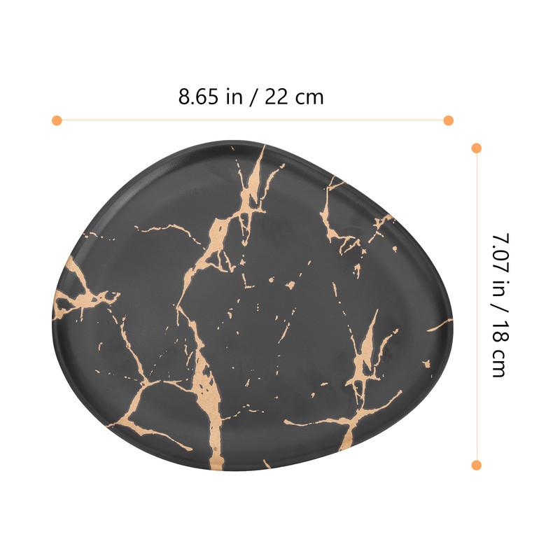 Poslužavnik za tanjure Nakit Keramičko pohranjivanje Prsten za posuđe Mramorni držač Ulazna drangulija Tanjuri Dekorativni noćni ormarić Ključ Ruž za usne Ukrasni