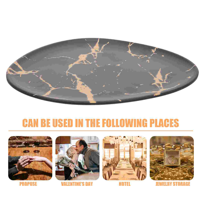 Poslužavnik za tanjure Nakit Keramičko pohranjivanje Prsten za posuđe Mramorni držač Ulazna drangulija Tanjuri Dekorativni noćni ormarić Ključ Ruž za usne Ukrasni