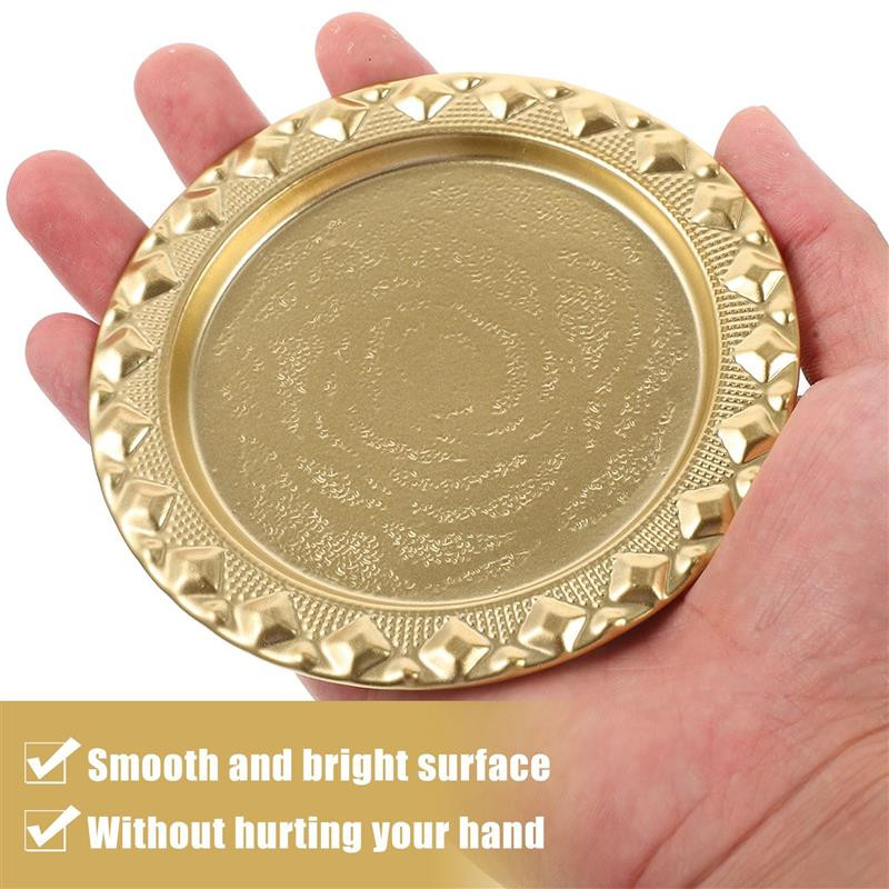 Trayplate Držač pladnjeva Nakit Pillar Dish Metalni tanjuri Weddingcomestics Vintageotoman Vanity Camping Stolić za kavu Tanjuri