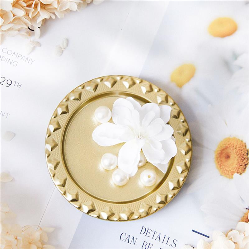 Trayplate Držač pladnjeva Nakit Pillar Dish Metalni tanjuri Weddingcomestics Vintageotoman Vanity Camping Stolić za kavu Tanjuri