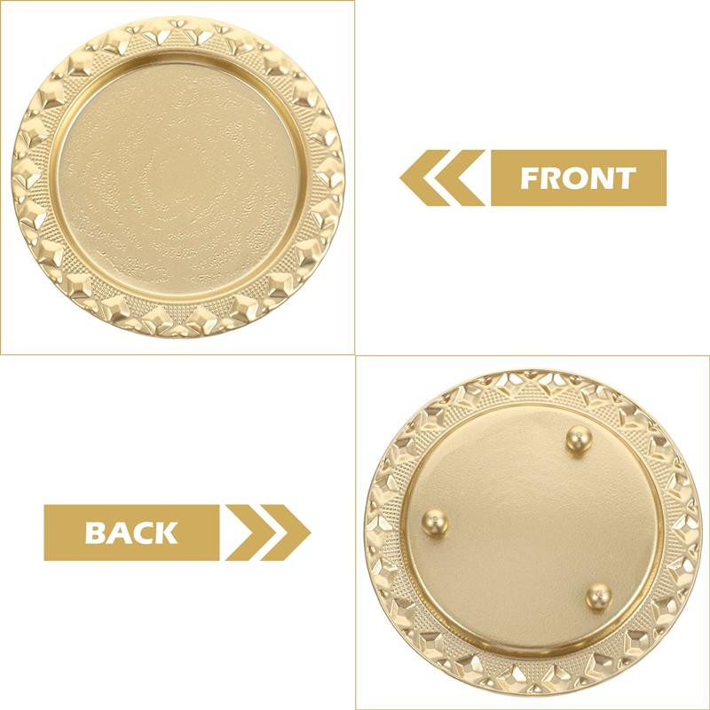 Trayplate Držač pladnjeva Nakit Pillar Dish Metalni tanjuri Weddingcomestics Vintageotoman Vanity Camping Stolić za kavu Tanjuri