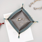 Δημιουργικός γνήσιος δερμάτινος δίσκος κουμπώματος με παρκαδόρο Ofiice Desk Organizer για στυλό κοσμήματος Αποθήκευση αξεσουάρ γραφείου κλειδιού νομισμάτων