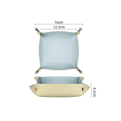 Δημιουργικός γνήσιος δερμάτινος δίσκος κουμπώματος με παρκαδόρο Ofiice Desk Organizer για στυλό κοσμήματος Αποθήκευση αξεσουάρ γραφείου κλειδιού νομισμάτων