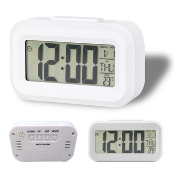 Ψηφιακό Ξυπνητήρι LED Ηλεκτρονικό Ψηφιακό Ξυπνητήρι Επιτραπέζια ρολόγια με Οθόνη Ψηφιακού Συναγερμού για Οπίσθιο Φωτισμό του Γραφείου Αναβολή Ημερολογίου
