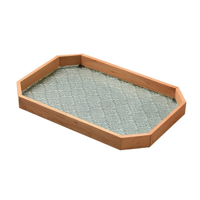 W3JA Tavă de servire rustică Vintage Suport centrală Tăvi dreptunghiulare platou decorativ Fermă Tavă pentru ceai Durabilă