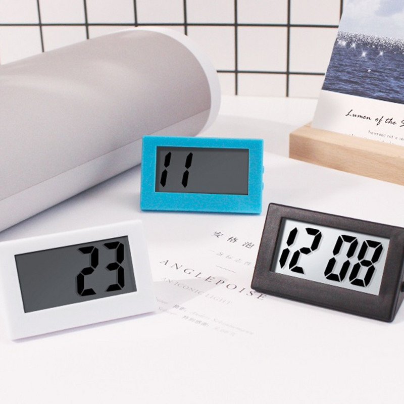 Mini digitālais pulkstenis automašīnas galda pulksteņu mērierīces Pulkstenis Mini digitālais LCD ekrāns Ceļojumu elektroniskais pulkstenis mājas biroja galda pulksteņiem