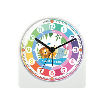 4 collu gaismas modinātājs, bērni, studenti, bērni, mācās elektronisku galda pulksteni, guļamistaba, pie gultas, jauks multfilmas kluss modinātājs