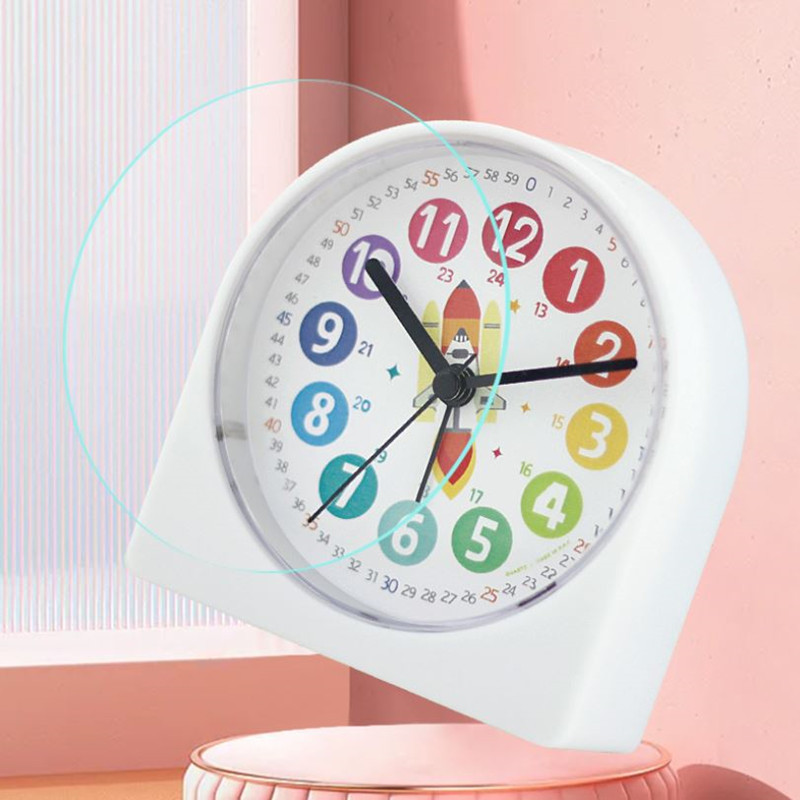 4 collu gaismas modinātājs, bērni, studenti, bērni, mācās elektronisku galda pulksteni, guļamistaba, pie gultas, jauks multfilmas kluss modinātājs