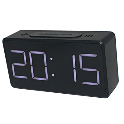 LED digitālais modinātājs pie naktsgaldiņa elektroniskais pulkstenis ar baterijām darbināms izslēgts gaismas modinātājs