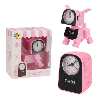 Χαριτωμένο αγόρι Ξυπνητήρι για παιδιά Κινούμενα σχέδια ρομπότ επιτραπέζιο ρολόι για σκύλους Αστείο αναστρέψιμο παιχνίδι Υπνοδωμάτιο ξυπνητήρι Ρολόι ταξιδιού Επιτραπέζια ρολόγια βελόνας